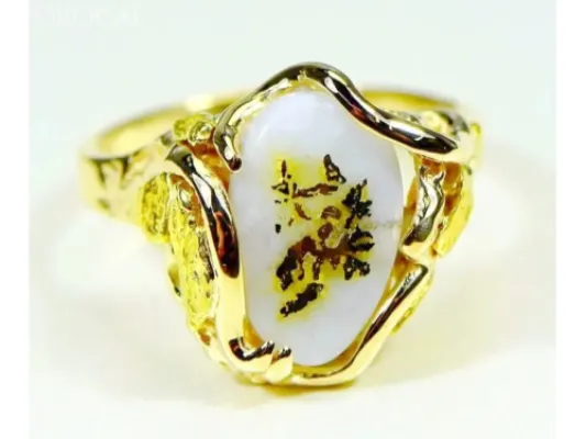Orocal Free-Form Gold Quartz With Gold Nuggets -RL232Q