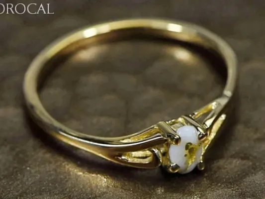 Orocal Oval Gold Quartz Ladies Ring-RL788Q