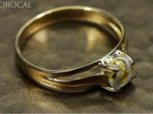 Orocal Classic Gold Quartz Ladies Ring-RL787Q