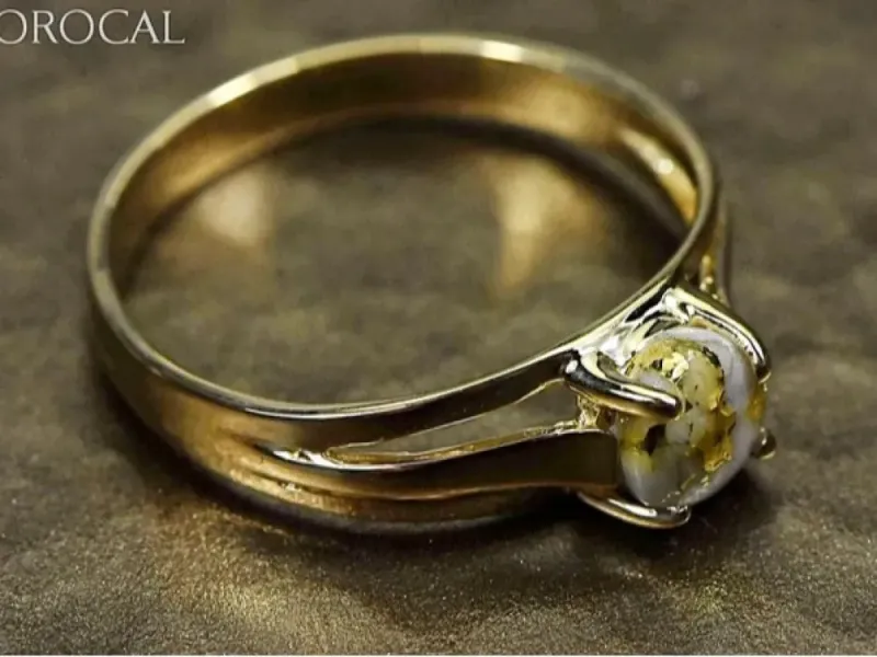 Orocal Classic Gold Quartz Ladies Ring-RL787Q