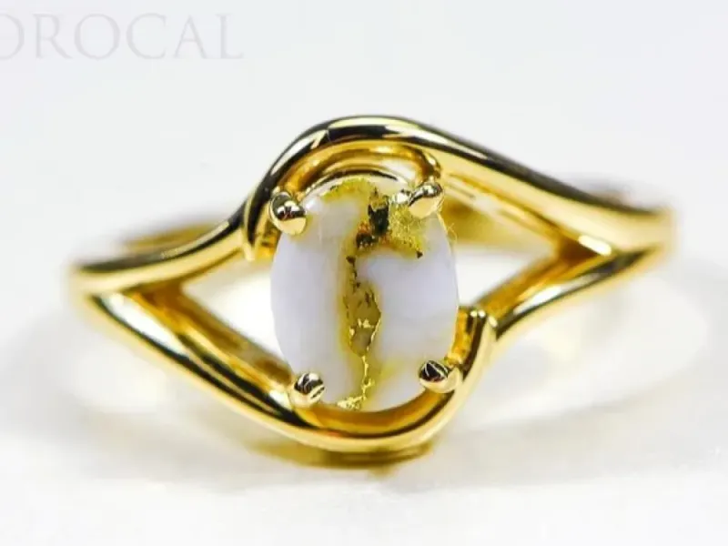 Orocal Oval Gold Quartz Ladies Ring-RL1135Q