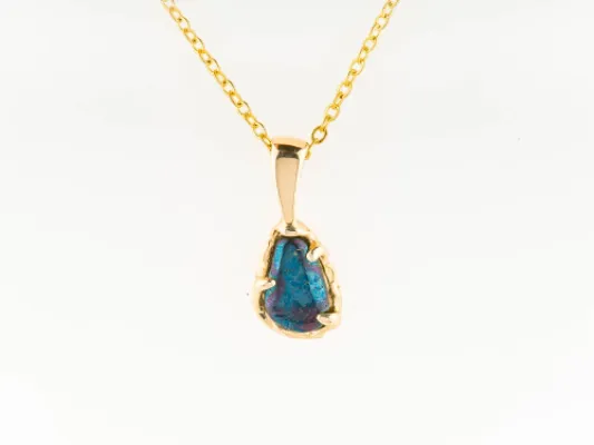 Star Of Alaska Reuleaux Shaped Covellite Pendant
