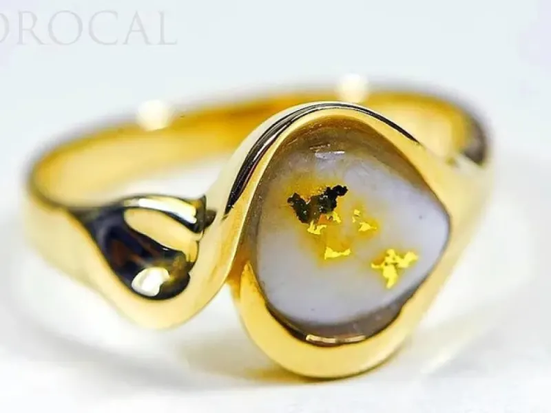 Orocal Free-Form Gold Quartz Ladies Ring-RL560Q