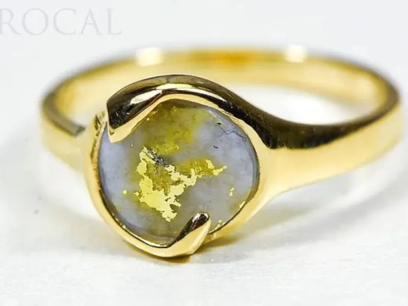 Orocal Round Gold Quartz Ladies Ring-RL650Q