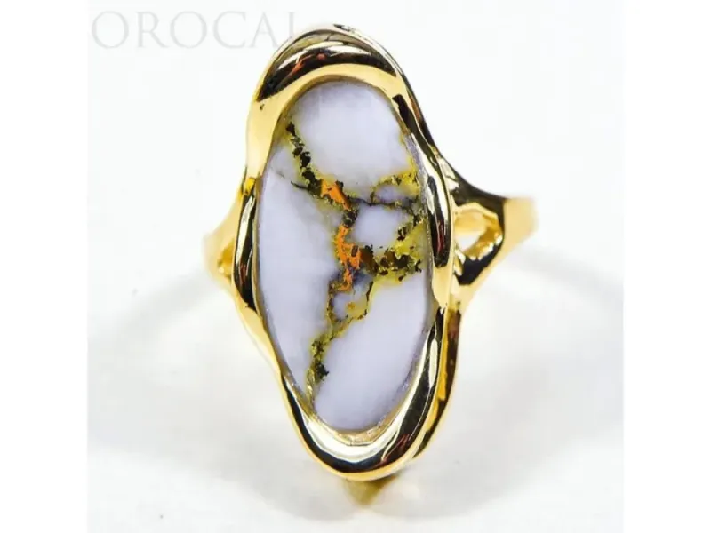 Orocal Oval Gold Quartz Ladies Ring-RLN790Q