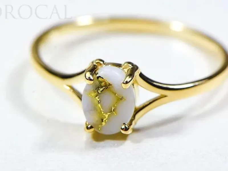 Orocal Classic Gold Quartz Ladies Ring-RL751Q