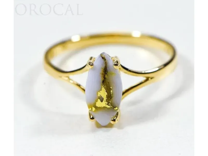 Orocal Marques Shaped Gold Quartz Ladies Ring -RL645Q