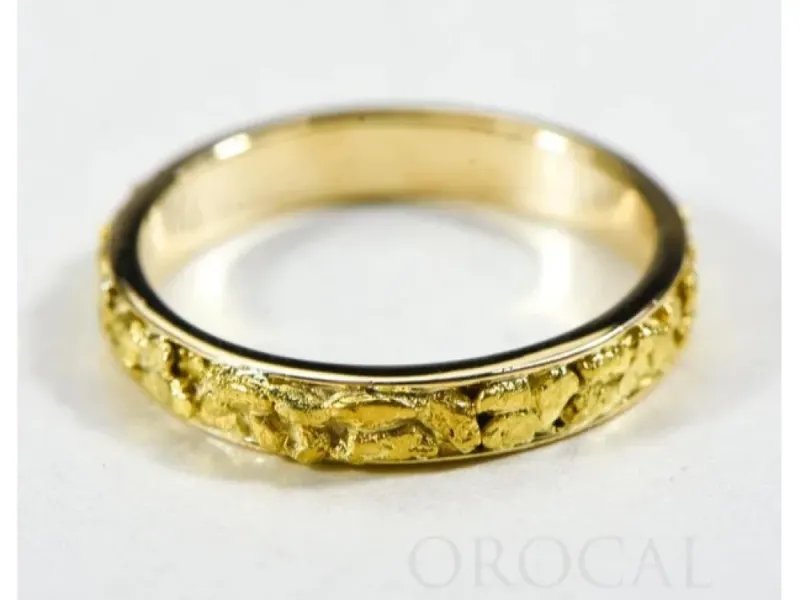 Orocal Gold Nugget Hand Crafted Men's Band Ring -RM4MM