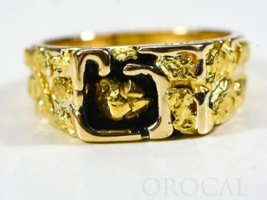Orocal Bold Gold Nugget Hand Crafted Men's Ring -RM176
