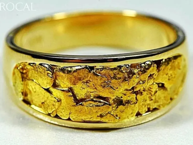 Orocal Gold Nugget Hand Crafted Men's Ring - RM10MMT