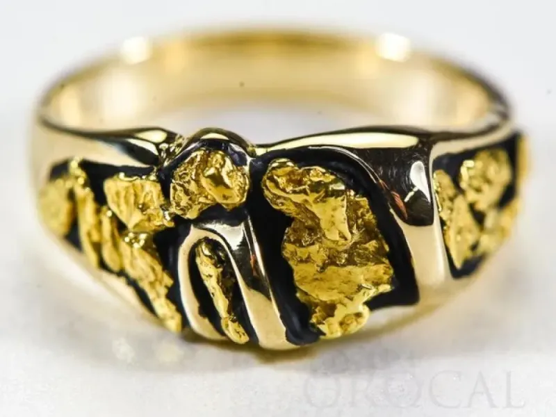 Orocal Natural Shaped Gold Nugget Ladies Ring - RL487