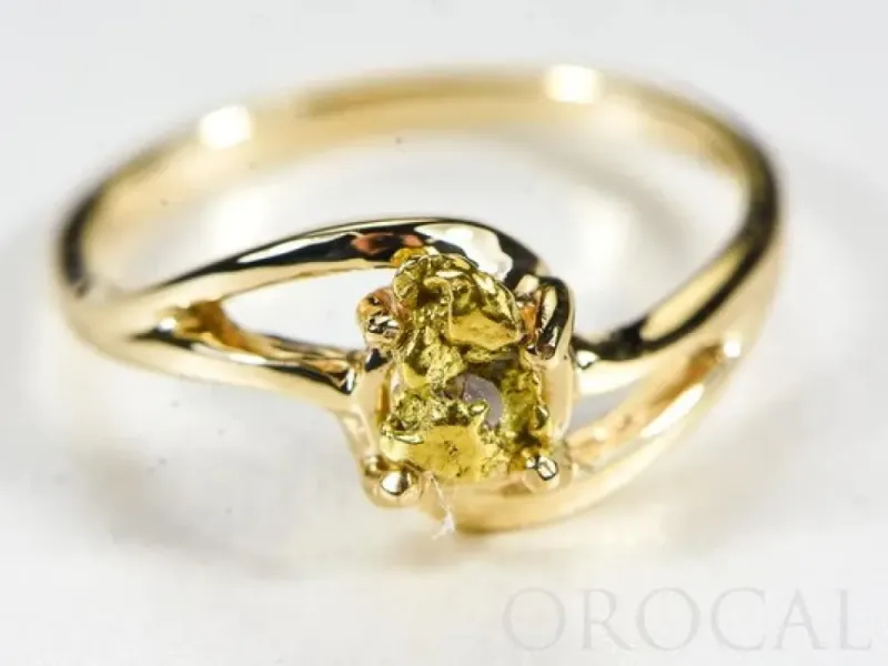 Orocal Single Gold Nugget Ladies Ring -  RL696N