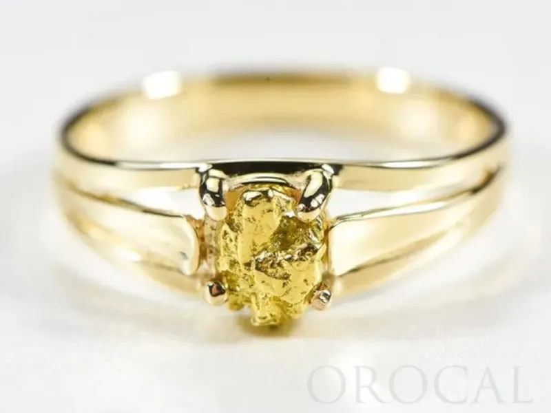 Orocal Single Gold Nugget Ladies Ring -  RL787N