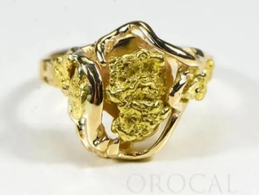 Orocal Bold Gold Nugget Ladies Ring -  RL232