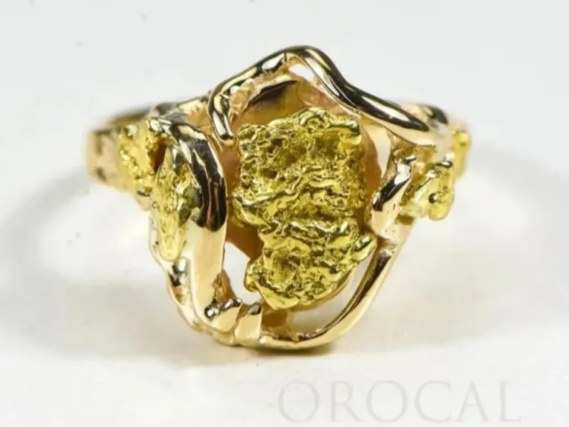 Orocal Bold Gold Nugget Ladies Ring -  RL232