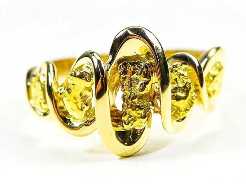 Orocal Flowing Gold Nugget Ladies Ring -  RL343