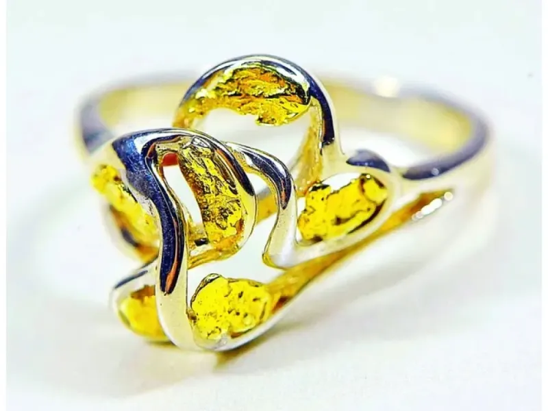 Orocal Free Form Gold Nugget Ladies Ring - RL169SS