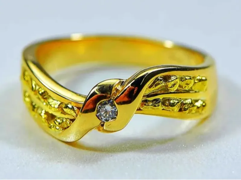 Orocal Elegant Gold Nugget Ladies Ring- RL404D5