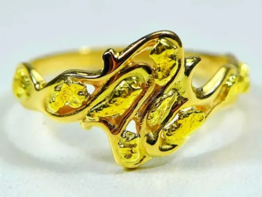 Orocal Flowing Gold Nugget Ladies Ring -RL180