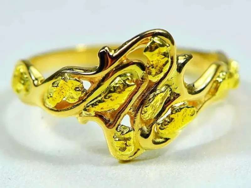 Orocal Flowing Gold Nugget Ladies Ring -RL180