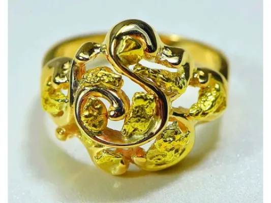 Orocal Free Form Gold Nugget Ladies Ring -RL462