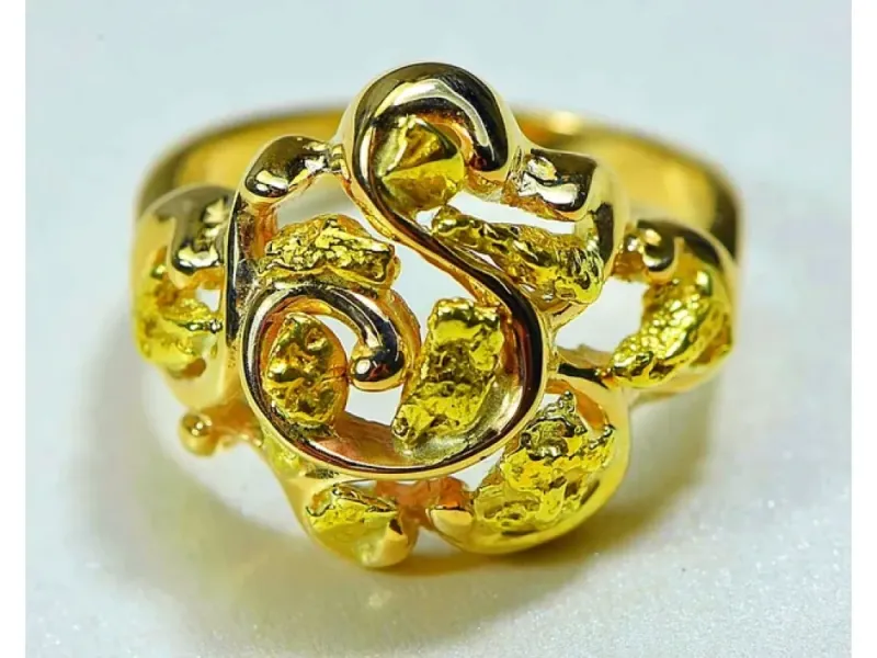 Orocal Free Form Gold Nugget Ladies Ring -RL462