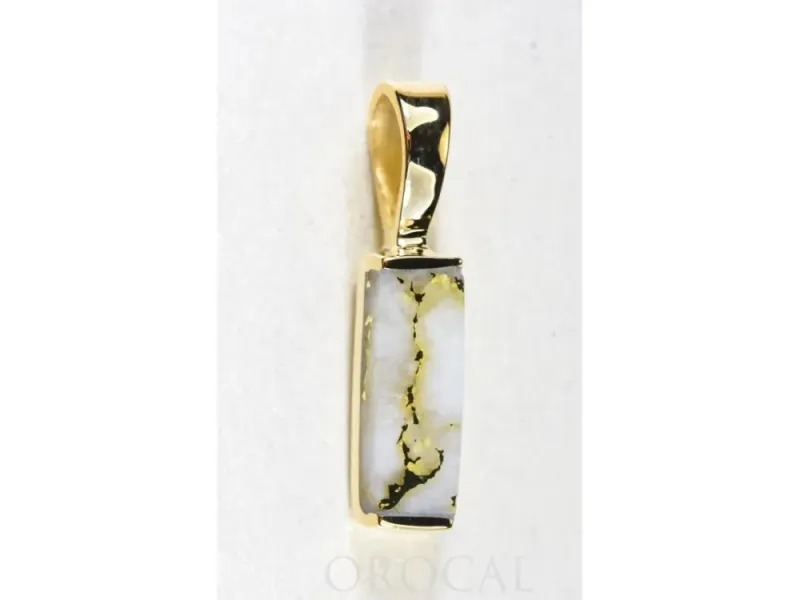 Orocal Gold Quartz Column Pendant - PN894SQ