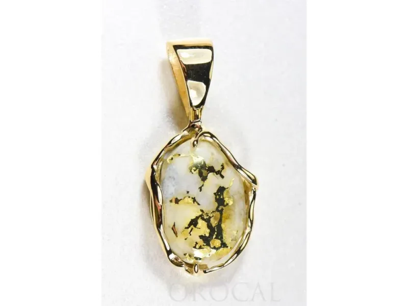 Orocal Gold Quartz Oval Pendant - PRL232LQ