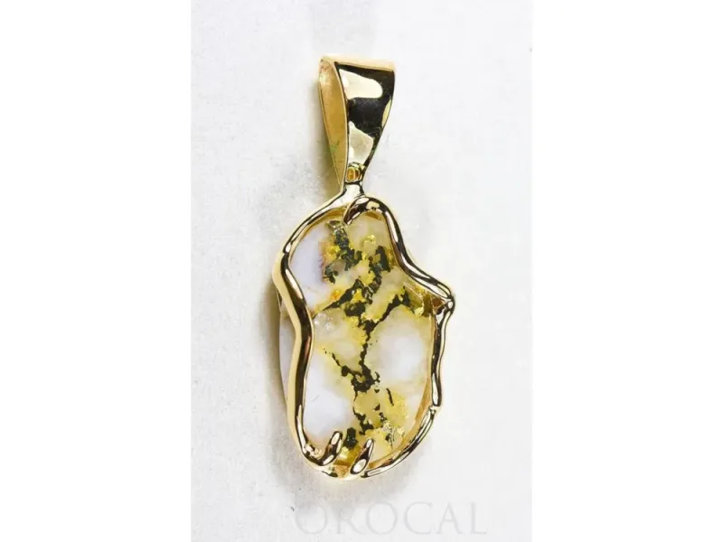 Orocal Gold Quartz Large Oval Pendant - PRL232XLQ