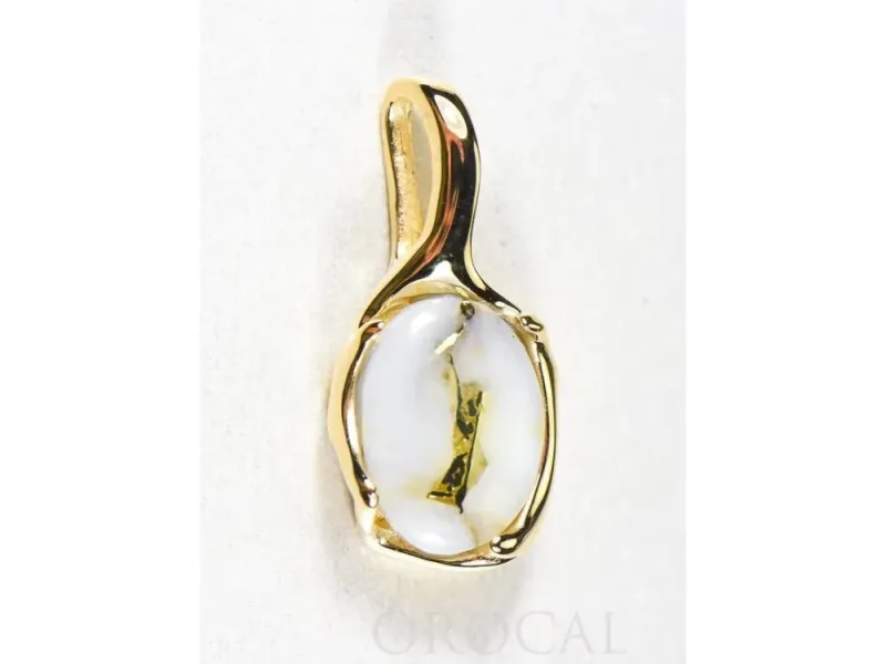 Orocal Gold Quartz Round Pendant - PRL958Q