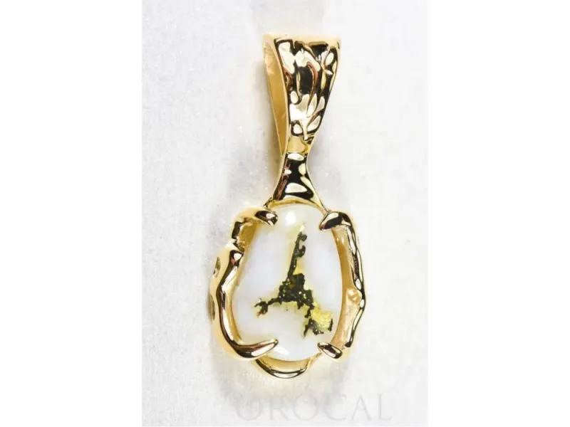 Orocal Gold Quartz Free Form Pendant - PRL964Q