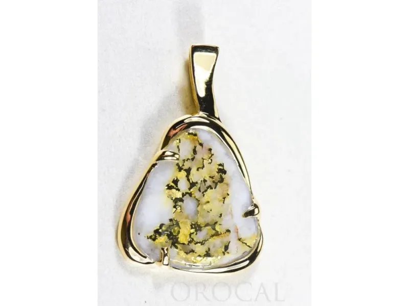 Orocal Gold Quartz Wedge Pendant - PSC115LQ
