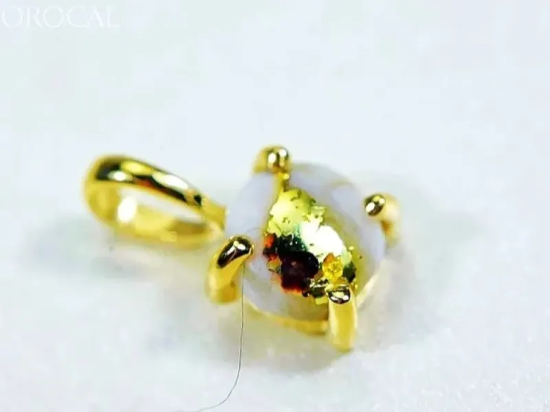 Orocal Gold Quartz Small Pendant - P6MMQX