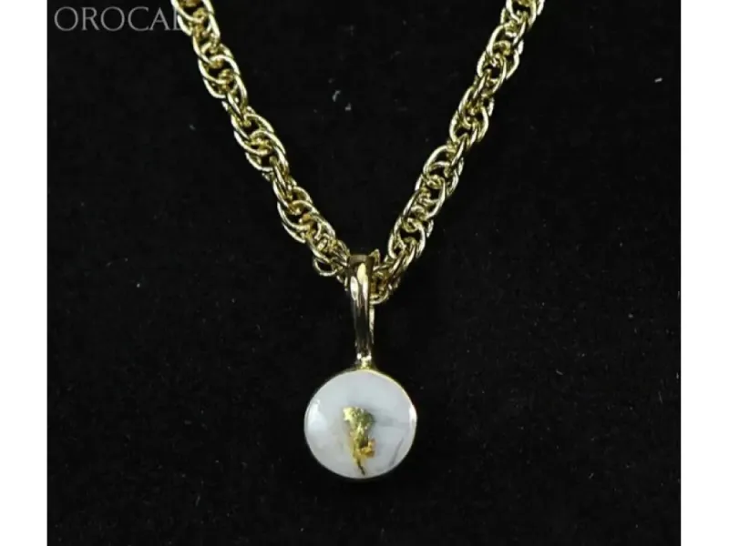 Orocal Gold Quartz Round Pendant - PBZ5MMQX