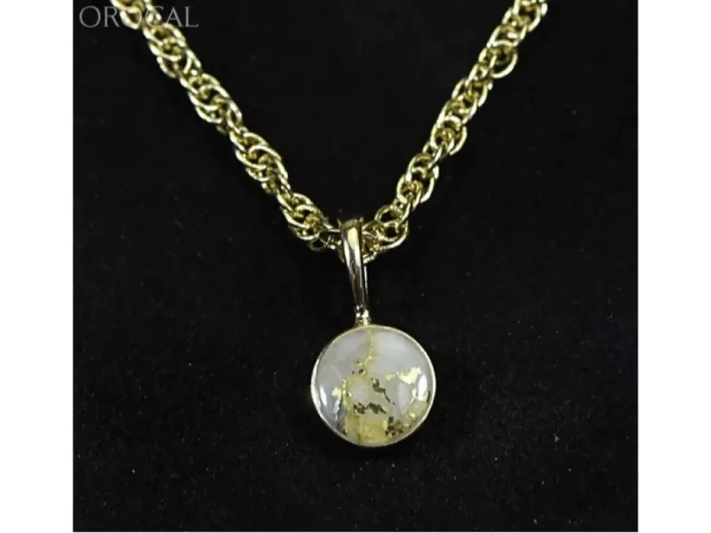 Orocal Gold Quartz Round Pendant - PBZ6MMQX
