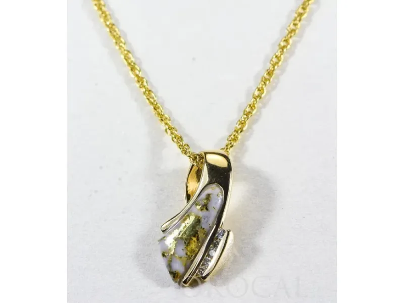Orocal Gold Quartz Contemporary Pendant- PDL4SD10QX