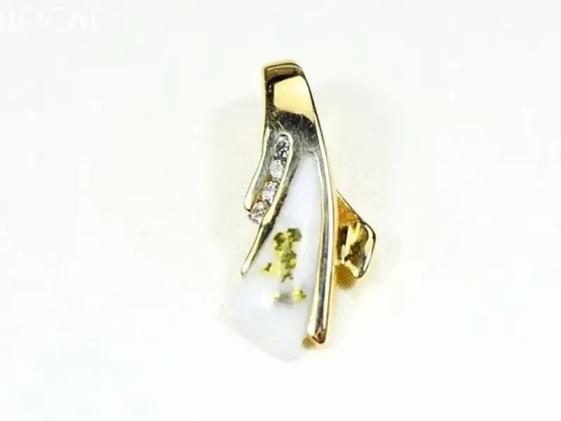 Orocal Gold Quartz Ribbon Pendant- PDL8SD8QX