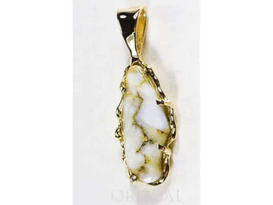 Orocal Gold Quartz Free Form Pendant- PFFQ6