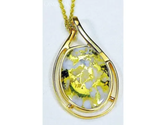 Orocal Gold Quartz Large Round Pendant- PN-1771Q