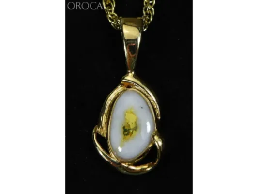 Orocal Gold Quartz Free Form Pendant- PN1105Q