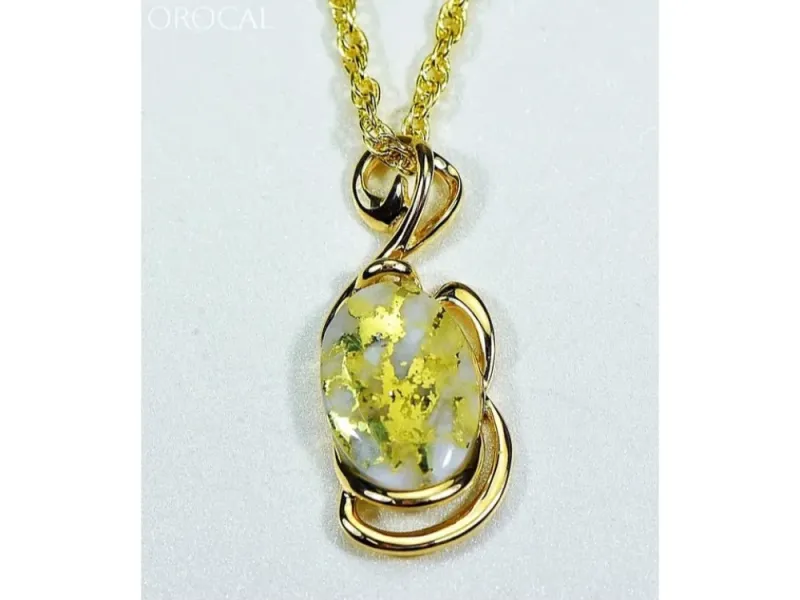 Orocal Gold Quartz Classic Pendant- PN1124Q