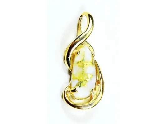 Orocal Gold Quartz Oval Pendant- PN784QX