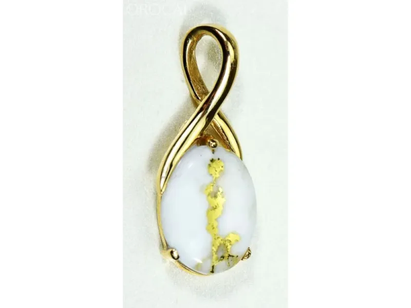 Orocal Gold Quartz Round Pendant- PN794QX