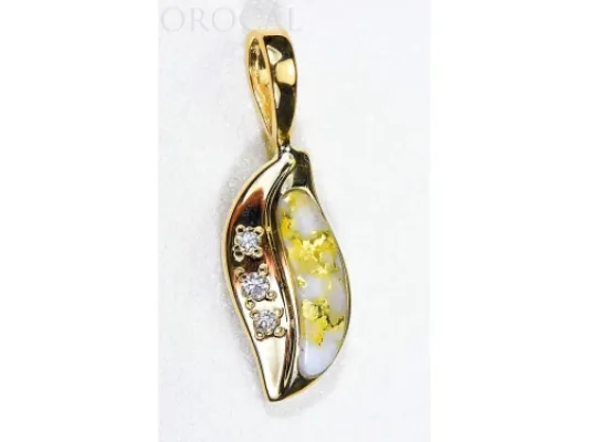 Orocal Gold Quartz Flowing Pendant- PN806DQX