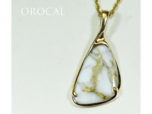 Orocal Gold Quartz Free- Form Pendant- PSC100QX