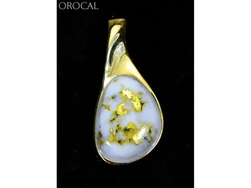 Orocal Gold Quartz Oval Pendant- PSC104QX