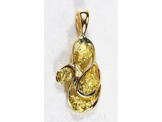 Orocal Gold Nugget Swirling Pendant - PN283X