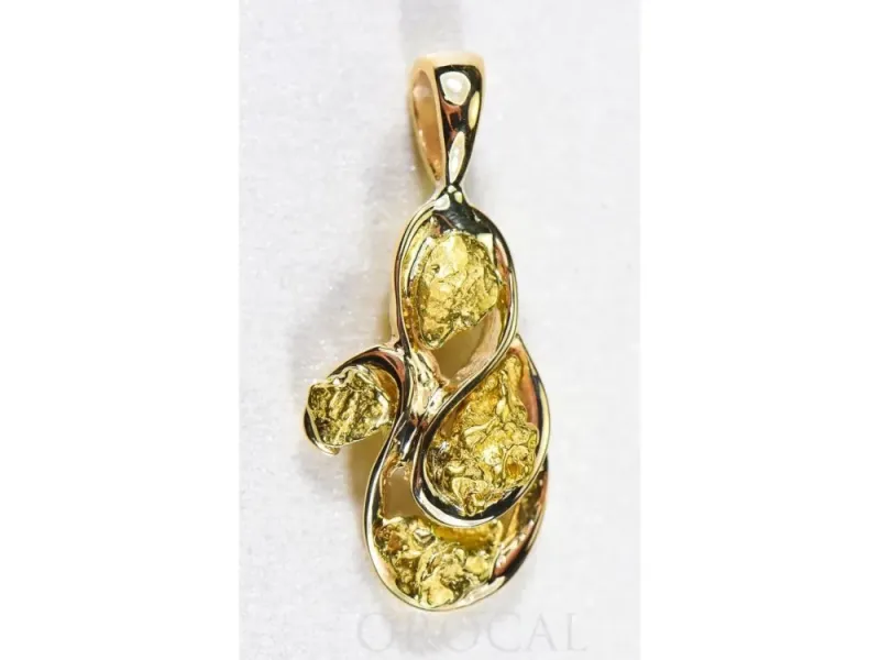 Orocal Gold Nugget Swirling Pendant - PN283X
