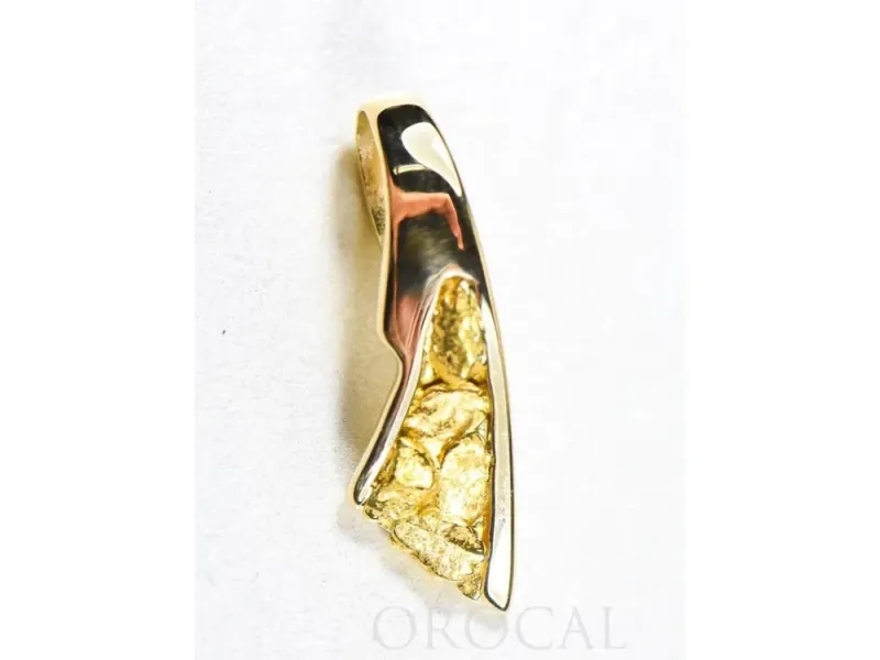 Orocal Gold Nugget Wedge Pendant - PDL129NX