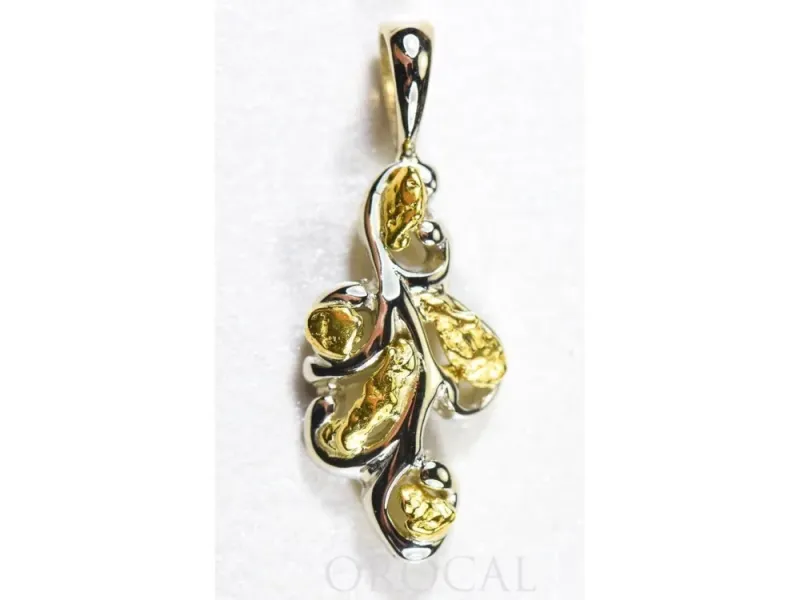 Orocal Gold Nugget Swirling Pendant - PN284NWX